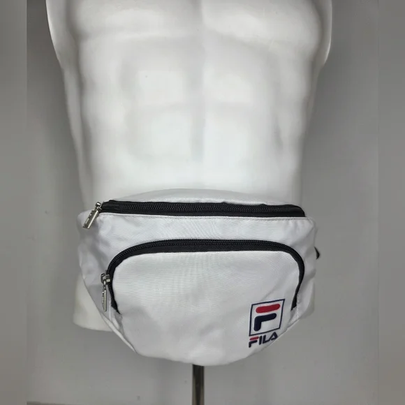 Fila White Beltbag with Black, Red And Blue Accents - Picture 2 of 8